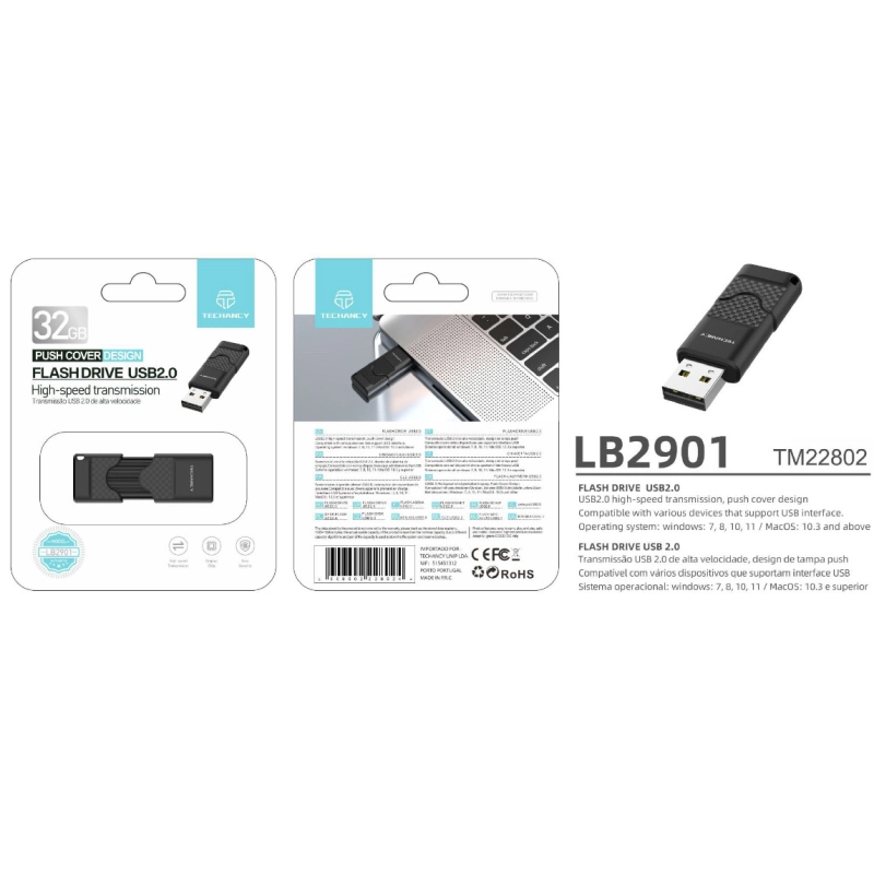Pen Usb 32Gb Usb 2.0 Black