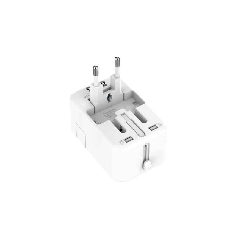 Adaptador de viagem universal, compatível com UE/Reino Unido/EUA/AUS