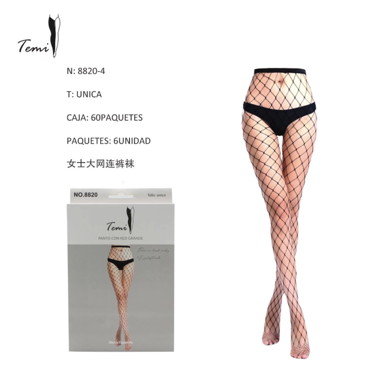 Collants de Rede Pretas, Adulto RF.8820-4