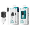 Kit Carregador Automóvel 2.4A 2 USB Negro com Cabo Lightning Q-001L