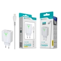 Carregador com Cabo Lightning Branco 2.4A 2 USB Ic Smart C-006L