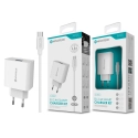 Carregador com Cabo Micro Branco 2.4A 1 USB NOVOTECK C-002V