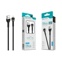 Cabo Micro USB Negro 5A 50W 1M S-047 com Luz Indicador