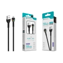 Cabo Type-C Negro 5A 50W 1M S-048 com Luz Indicador