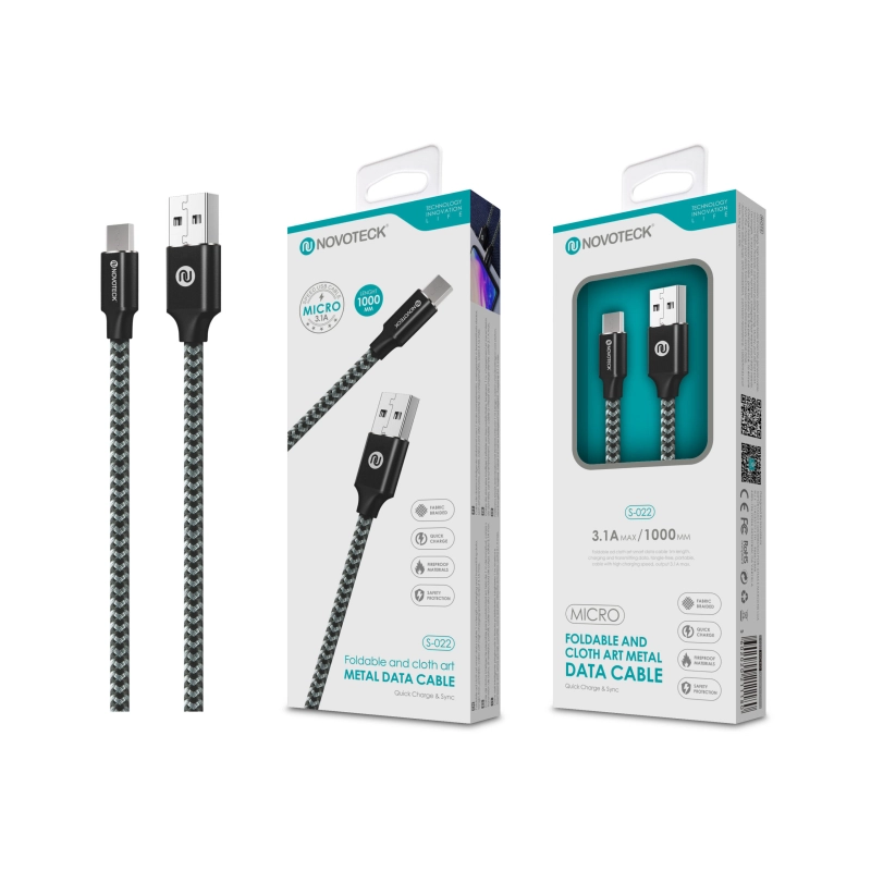 Cabo Micro USB 3.1A 1M S-022