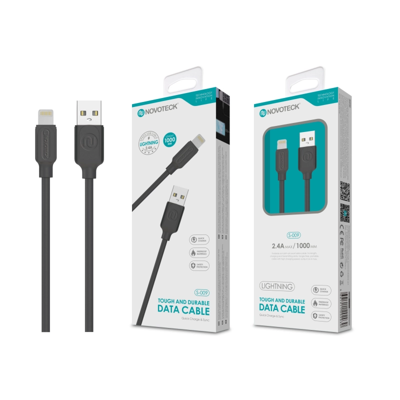 Cabo Lightning Negro 2.4A 1M S-009