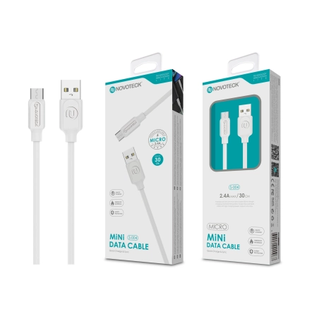 Mini Cabo Micro USB 2.4A 0.3M S-004