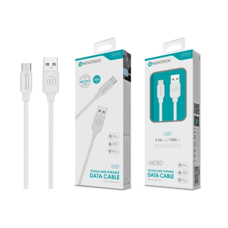 Cabo Micro Usb Branco 2.4A 1M S-007