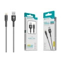 Cabo Lightning 6A 50W 1M Negro Durabilidade Nylon Trançado S-066
