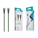 Cabo PD 100W Type-C to Type-C Verde S-069 Luz Indicador