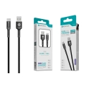 Cabo Type-C 6A 50W 1M Negro Durabilidade Nylon Trançado S-065