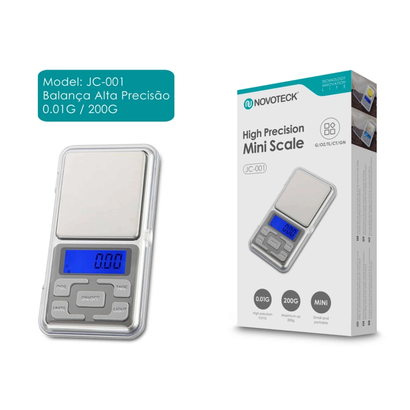 Balança de Precisão Mini NOVOTECK JC-001 - Alta Precisão e Portabilidade