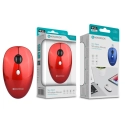Rato Sem Fios Vermelho JS-009 - Design Slim, Clique Silencioso, Receptor Nano