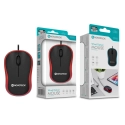 Rato Óptico com Fio Vermelho JS-001 - Precisão e Conforto de 1600 DPI