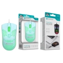 Rato Óptico Verde Mini-Perfurados com Fio JS-007