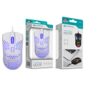 Rato Óptico Roxo Mini-Perfurados com Fio JS-007