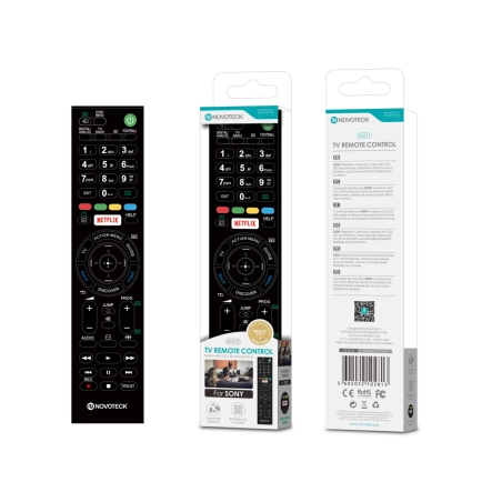 Controle Remoto Inteligente Novoteck D-012 para TVs Sony com Acesso Direto Netflix
