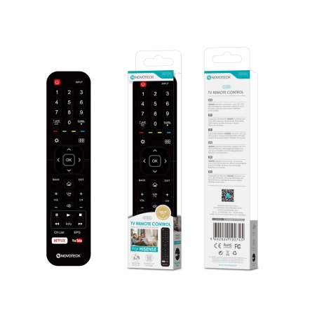 Controle Remoto Universal Novoteck para Hisense com Botões Netflix/YouTube D-005