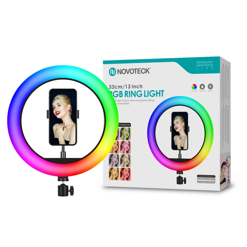 RL-05 Ring light RGB Novoteck 33cm sem tripé