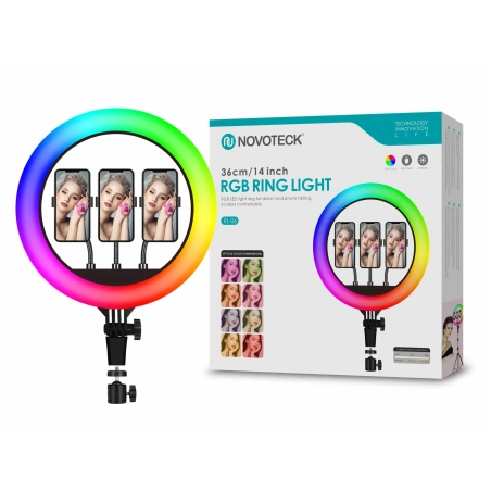 Ring light RGB Novoteck 36cm sem tripé RL-06