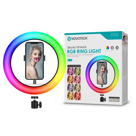 Ring light RGB Novoteck 26cm sem tripé RL-04