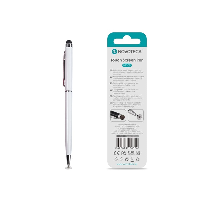 Caneta Touch Screen Novoteck NP-08 - Branco