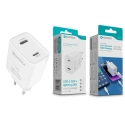 Carregador GaN NOVOTECK C-021 - USB-C 25W + Lightning 20W, Tecnologia PD