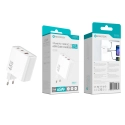 Carregador GaN PD 65W NOVOTECK C-018 Type-C 65w/Type-C 20w/Usb 20w