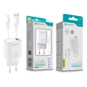 Kit Carregador Rápido NOVOTECK C-016L QC4.0 30W - Com Cabo Lightning, Carregamento Rápido e Seguro Branco