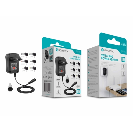 Transformador 30W com 6 Plugues Intercambiáveis - Universal e Confiável PJ-016