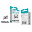Adaptador Coaxial de Antena NOVOTECK L-007 - Conector F Macho para 6.4mm, Pacote com 4, Alta Durabilidade