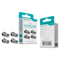 Conjunto de Conetor Coaxiais NOVOTECK L-008 - Conectores F Macho para 6.4mm, Pacote com 4, Instalação Fácil