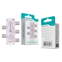 Divisor Coaxial de 4 Vias NOVOTECK L-010 - Compatível com TV/SAT, Power Pass, 5-2500 MHz