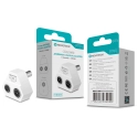 Adaptador Coaxial de Antena NOVOTECK L-012 - 1 Fêmea para 2 Macho, Alta Qualidade, Fácil Instalação