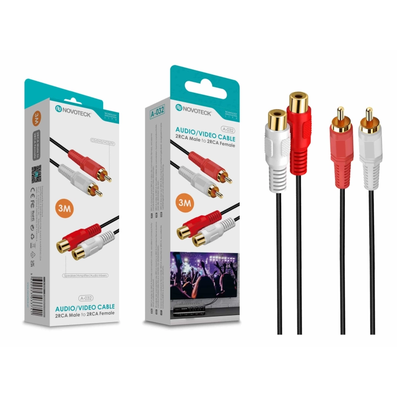 Cabo 3M Rca 2 Fema To Rca 2 Macho NOVOTECK A-032