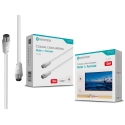 Cabo Coaxial de Antena Novoteck SL-004 – Macho para Fêmea, 10m