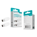Conector de Antena NOVOTECK L-001 - Macho 9,5mm + Fêmea, Conexão Estável, Instalação Fácil