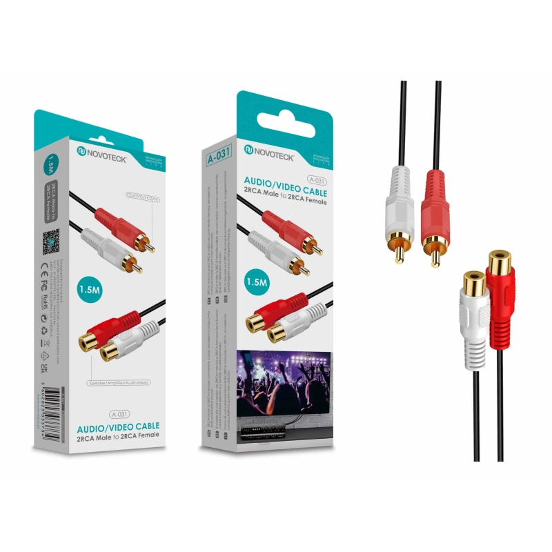 Cabo 1.50M Rca 2 Fema To Rca 2 Macho NOVOTECK A-031