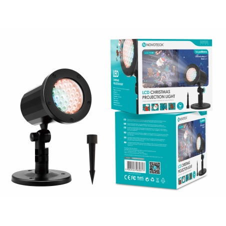 Projetor LED Natalino Novoteck PL-002 com Padrões Variados para Decoração