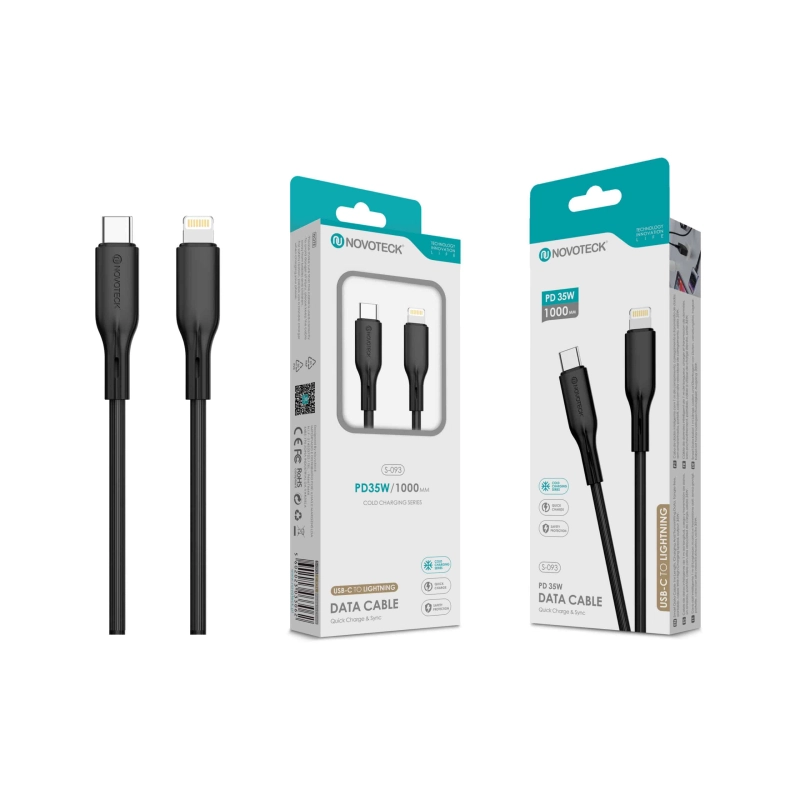 Cabo USB-C para Lightning PD35W Negro 1M S-093
