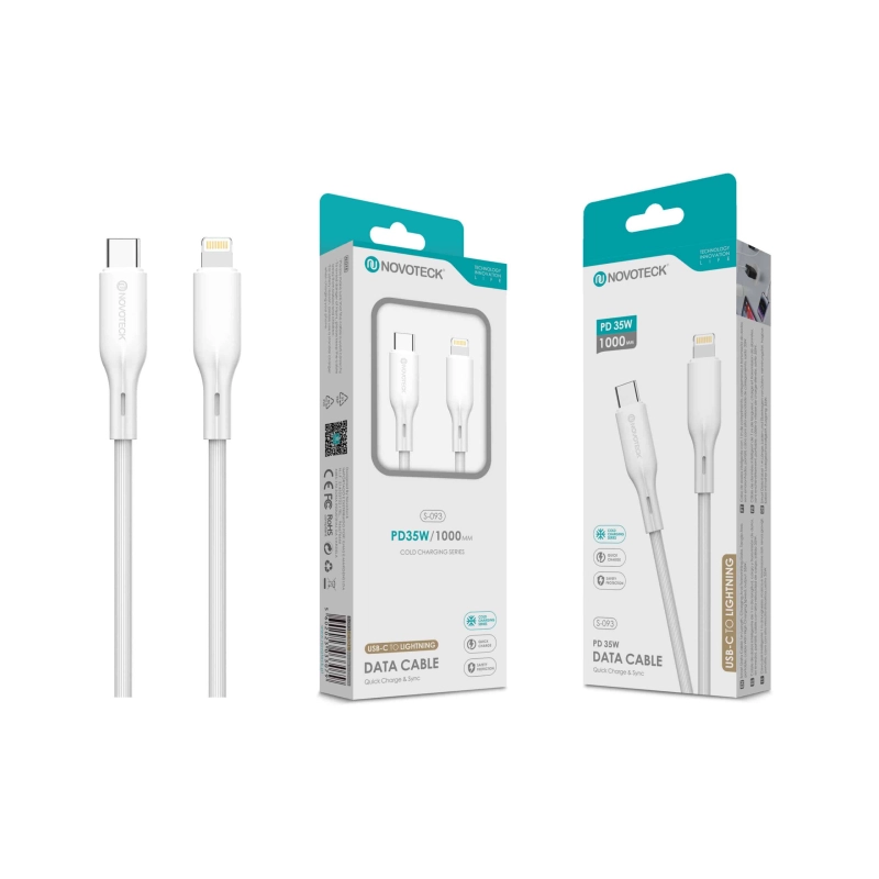 Cabo USB-C para Lightning PD35W Branco 1M S-093