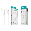 Cabo de Dados 4 em 1 Novoteck S-077 - Carregamento Rápido 100W, Lightning/Type-C, 1m