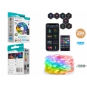 Fita LED Strip RGB Personalizável Novoteck LED-035 - 20m, 2000 LEDs, 5W, DIY App, IP65