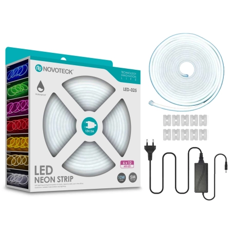 Fita Neon Led Branco 5M 10W 12V 600Led Ip65 LED-025
