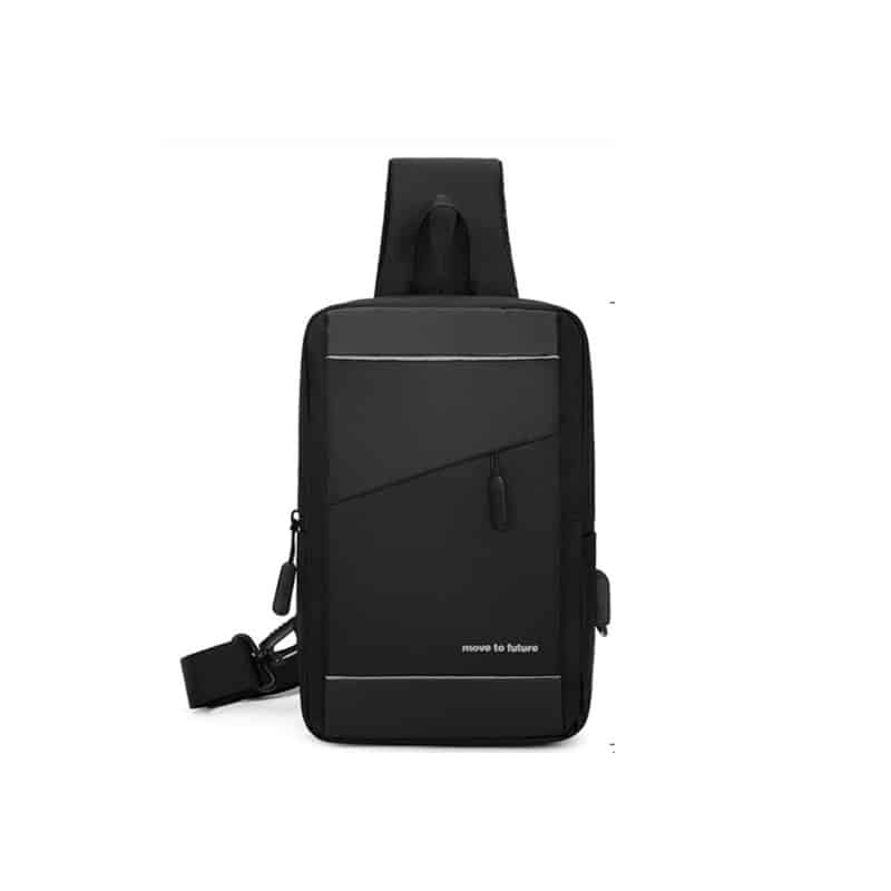 Mochila Compacta Negro Novoteck BAG-024 com Estilo Urbano e Carregamento USB
