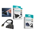 Conversor HDMI NOVOTECK - Selecionador 3 em 1 com 4K Ultra HD HK-065