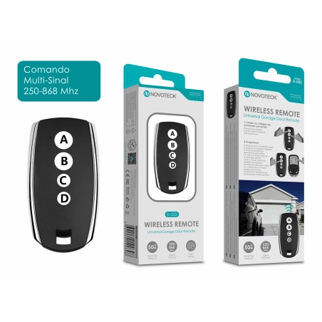 Comando Garagem Multi-Sinal 250-868 mhz Réplica Novoteck D-022