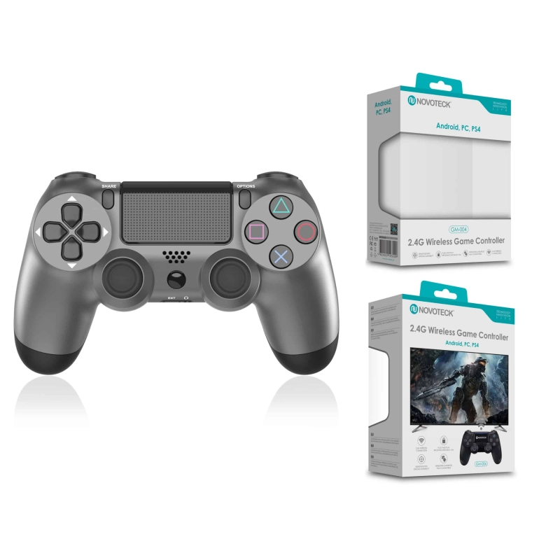 Comando Jogo PS4-PC-Android Cinzento Sem Fio 2.4G GM-004