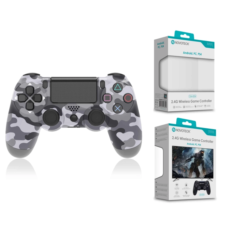 Comando Jogo PS4-PC-Android Tropa Cinza Sem Fio 2.4G GM-004