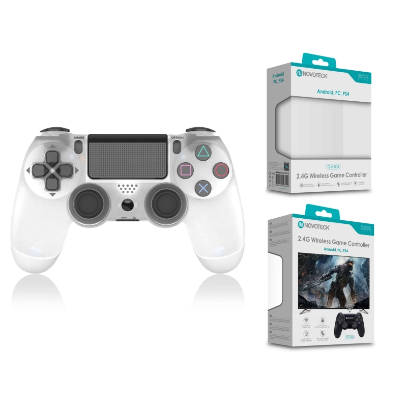 Comando Jogo PS4-PC-Android Transparente Sem Fio 2.4G GM-004